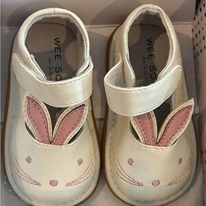 Wee Squeak Bunny Dress Shoes - Cream and Pink